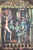 Guignol Family by Frederick Childs, Oil on canvas, sold Mar 2023