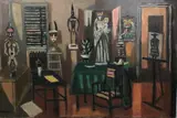 Madonna Surrounded By Primitives by Frederick Childs, Oil on canvas, sold Mar 2023