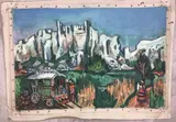 Untitled by Frederick Childs, Oil on canvas un-stretched, sold Mar 2023