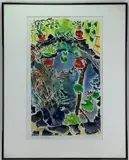 Garden Journal IV, Two water Lettuces no Frog by Ann Zahn, Lithograph, sold Mar 2023