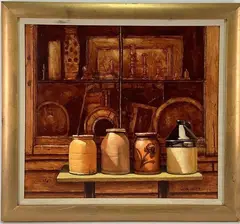 Glady's Pottery by John Heller, Oil on board, sold Mar 2023