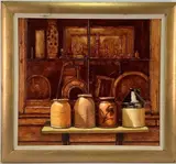 Glady's Pottery by John Heller, Oil on board, sold Mar 2023