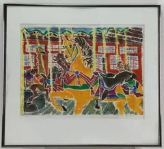 Untitled by Ann Zahn, Woodcut, sold Mar 2023