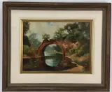Arch Bridge by John Landry, Oil on canvas, sold Mar 2023