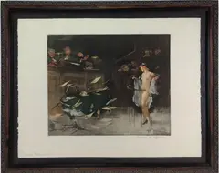 Nude in the Courtroom “Le Dernier Argument. by Gaston Hoffmann, Lithograph, sold Mar 2023