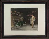 Nude in the Courtroom “Le Dernier Argument. by Gaston Hoffmann, Lithograph, sold Mar 2023