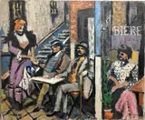 Les Maquereaux by Frederick Childs, Oil on canvas, sold Apr 2023