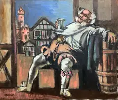 Falstaff by Frederick Childs, Oil on canvas, sold Apr 2023