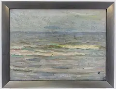 Waves II by Joseph Sacks, Oil on canvas board, sold May 2023