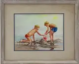 Sand Castles II by Harry L. Senger, Watercolor, sold May 2023