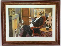 A Happy Man by Guy Buffet, Lithograph, sold Jun 2023