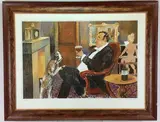 A Happy Man by Guy Buffet, Lithograph, sold Jun 2023