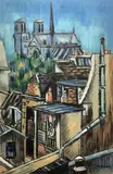 Rooftops Overlooking Notre Dame by Frederick Childs, Oil on canvas, sold Jun 2023