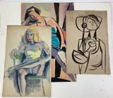 Untitled by Richard Rogers, Oil and pastel on paper, sold Jun 2023