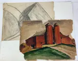 Untitled by Richard Rogers, Watercolor and charcoal, sold Jun 2023