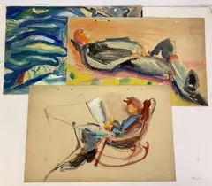 Untitled by Richard Rogers, Watercolors, sold Jun 2023