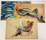 Untitled by Richard Rogers, Watercolors, sold Jun 2023