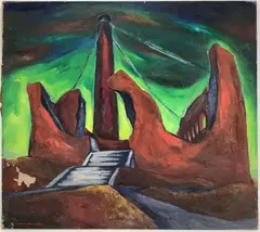 Untitled by Richard Rogers, Oil on canvas, sold Jun 2023