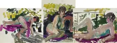 Untitled by Nora Hauser, Watercolor on paper (3), sold Jun 2023