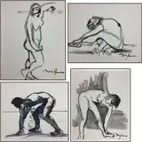 Untitled by Nora Hauser, Watercolor on paper (4), sold Jun 2023