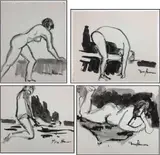 Untitled by Nora Hauser, Watercolor on paper (4), sold Jun 2023