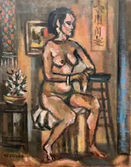 Nude by Frederick Childs, Oil on canvas, sold Jun 2023