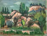 Quarry North Of Aix En Provence by Frederick Childs, Oil on canvas, sold Jun 2023
