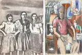 Untitled by Frederick Childs, Charcoal on paper SLL, sold Jun 2023