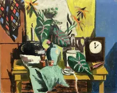 The 2 O'clock Still Life by Frederick Childs, Oil on canvas board, sold Jun 2023