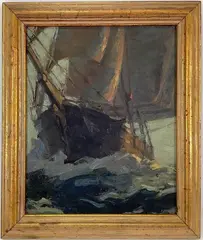 Untitled by McClelland Barclay, Oil on board, sold Jun 2023