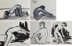 Untitled by Nora Hauser, Watercolor on paper (4), sold Jun 2023