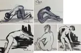 Untitled by Nora Hauser, Watercolor on paper (4), sold Jun 2023