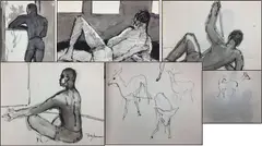 Untitled by Nora Hauser, Watercolors (6), sold Jun 2023