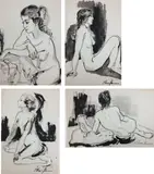 Untitled by Nora Hauser, Watercolor on paper (4), sold Jun 2023