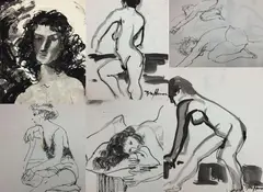 Untitled by Nora Hauser, Mixed media on paper (5), sold Jun 2023