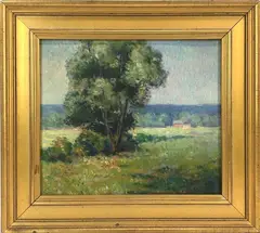 The Young Tree by Clifford Harrison Strohl, Oil on Board, sold Jul 2023