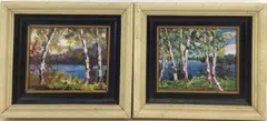 Twelve Mile Lake by Herbert William Wagner, Oil on Board (2), sold Jul 2023