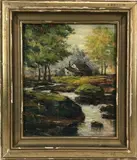 Untitled by John Zollinger Miller, Oil on Board, sold Jul 2023