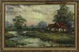 Untitled by John Zollinger Miller, Oil on Board, sold Jul 2023