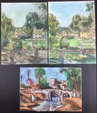 Untitled by Frederick Childs, Pastels on paper (3), sold Jul 2023