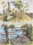 Untitled by Frederick Childs, Pastels on paper, sold Jul 2023
