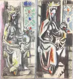 Untitled by Frederick Childs, Pastels on paper, sold Jul 2023