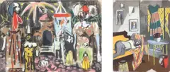 Untitled by Frederick Childs, Pastels on paper (2), sold Jul 2023