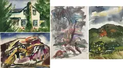 Untitled by Nora Hauser, Watercolors on paper (4), sold Jul 2023
