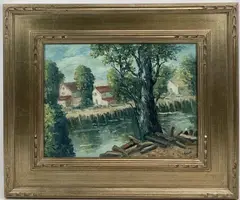 Untitled by Cesare A. Ricciardi, Oil on Board, sold Jul 2023