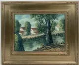 Untitled by Cesare A. Ricciardi, Oil on Board, sold Jul 2023