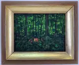 Rainforest by Percy Trezise, Oil on board, sold Jul 2023