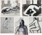 Untitled by Nora Hauser, Mixed media on paper (5), sold Jul 2023