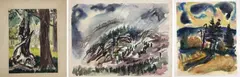 Untitled by Nora Hauser, Watercolors on paper (3), sold Jul 2023