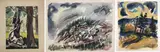 Untitled by Nora Hauser, Watercolors on paper (3), sold Jul 2023